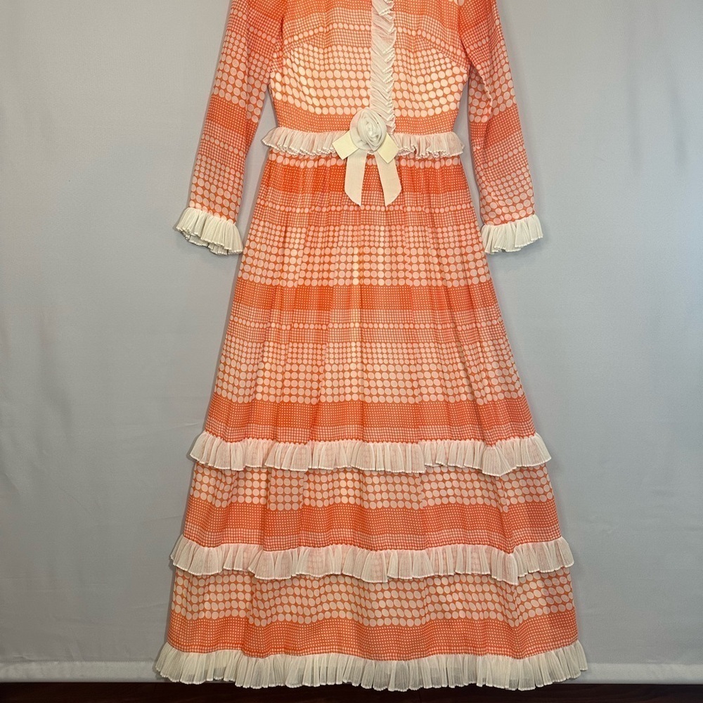 Miss Elliette Women Size M Victorian 1960’s Maxi Dress Peasant Cottagecore RARE - Picture 7 of 13